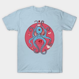 Pastel Tones Crown Octopus T-Shirt